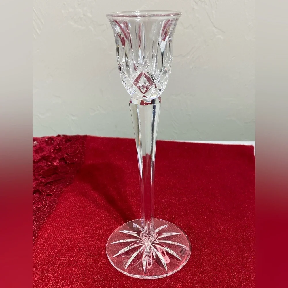 Gorham Lady Anne 8” Single Candlestick Holder Vertical Cuts Multisided S…